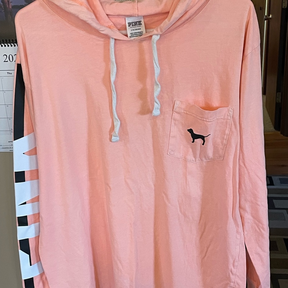 Pink brand cotton hoodie